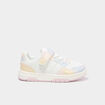 Tennis basses &agrave; scratchs bout renforc&eacute; multicolore fille