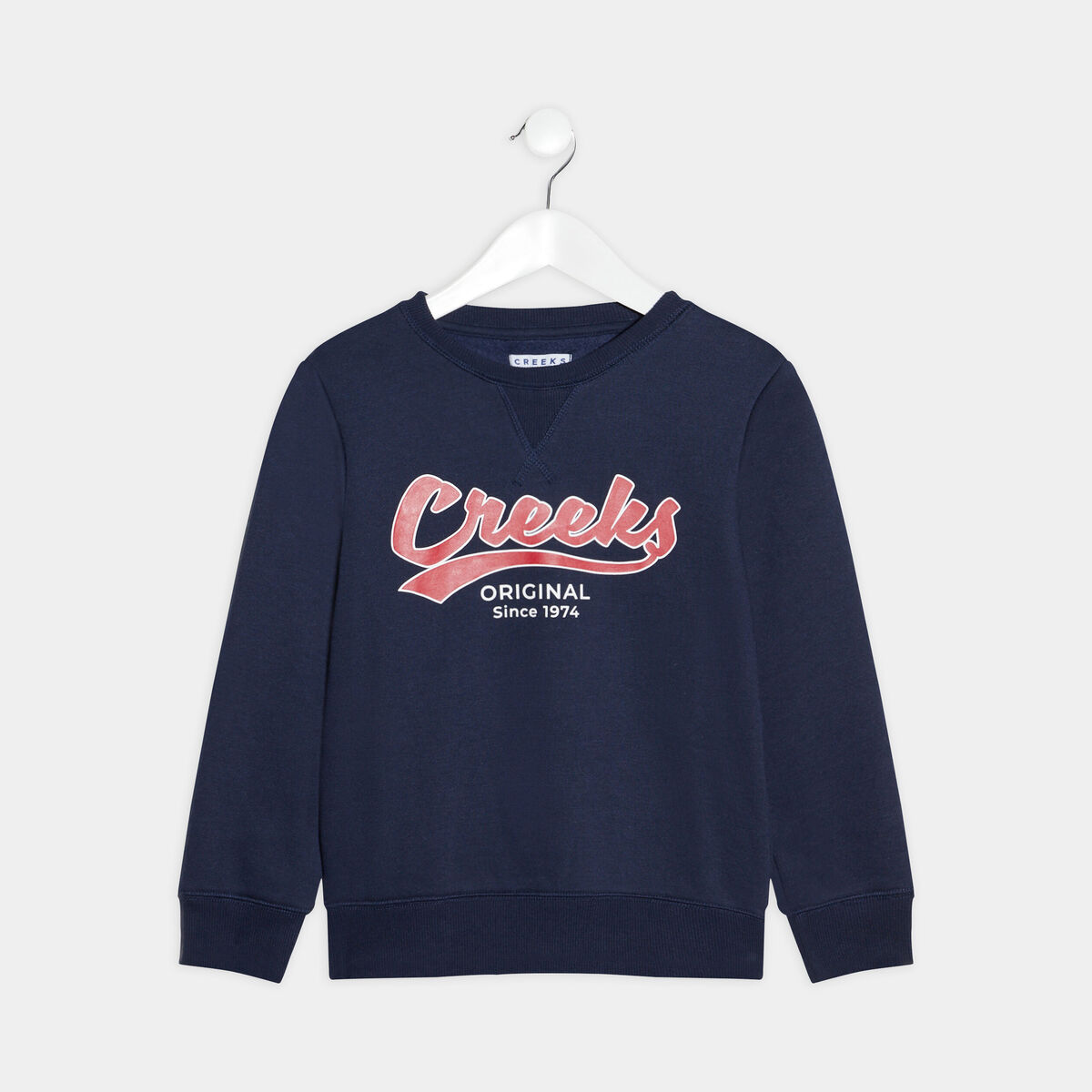 Sweat à col rond Creeks bleu marine garçon