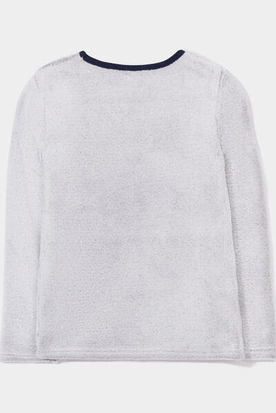 Ensemble pyjama pantalon pilou gris garçon
