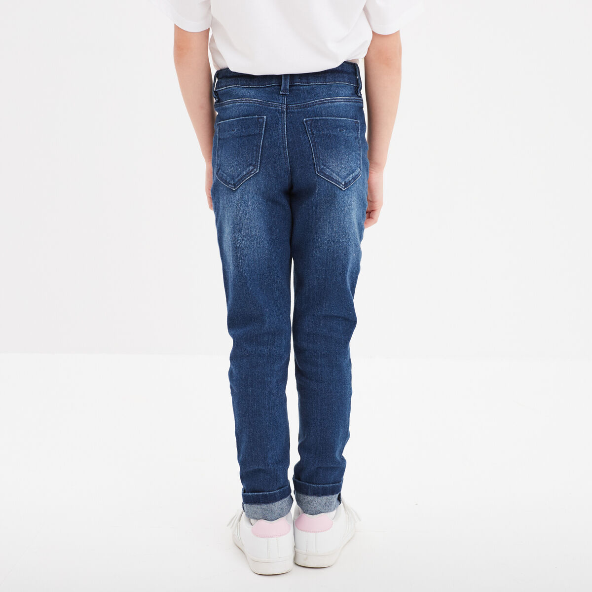 Jeans skinny 5 poches denim stone fille