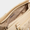 Sac rectangulaire bandouli&egrave;re ajustable couleur or femme