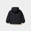 Doudoune r&eacute;versible zipp&eacute;e &agrave; capuche noir gar&ccedil;on