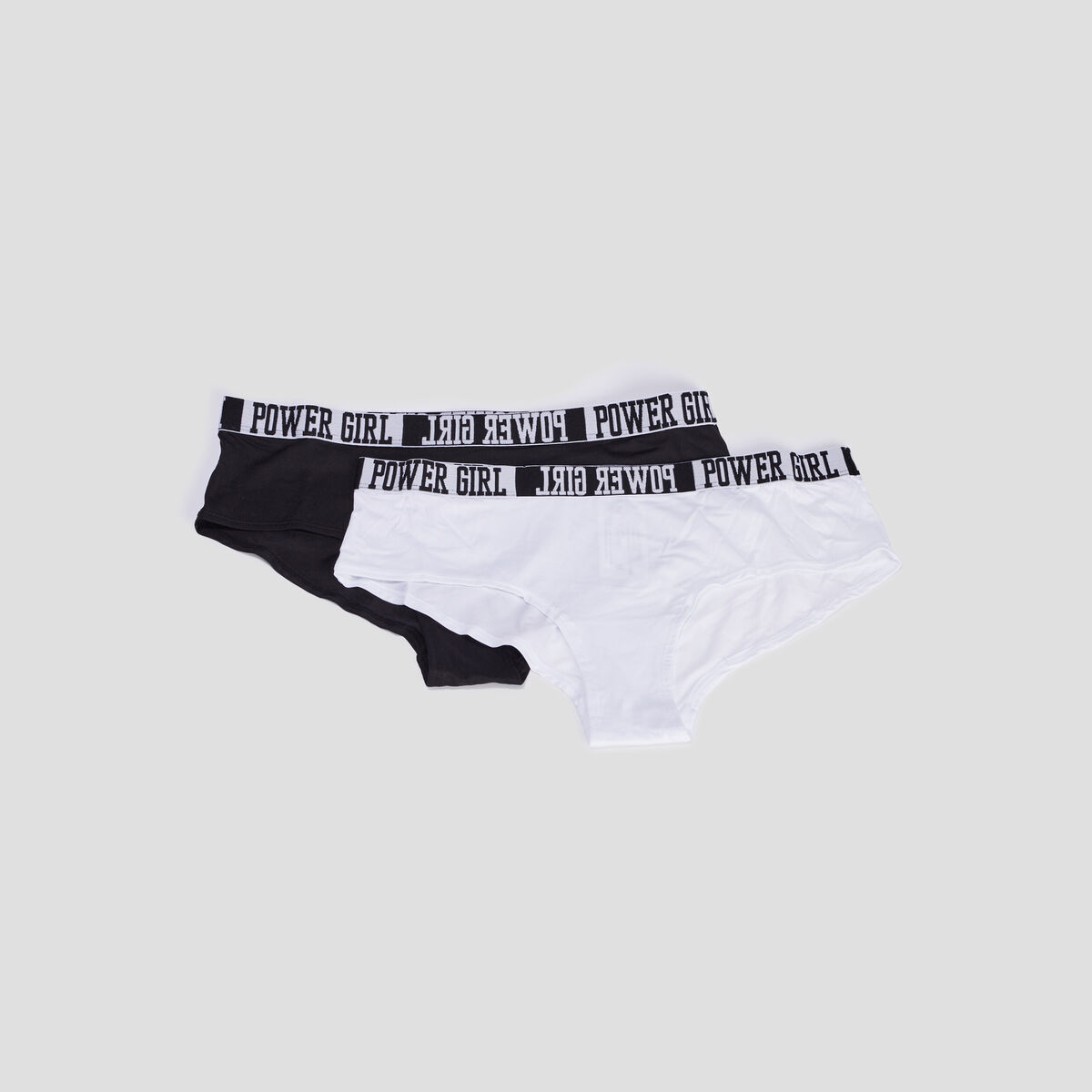 Lot 2 shortys microfibre noir femme