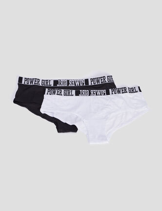 Lot 2 shortys microfibre noir femme