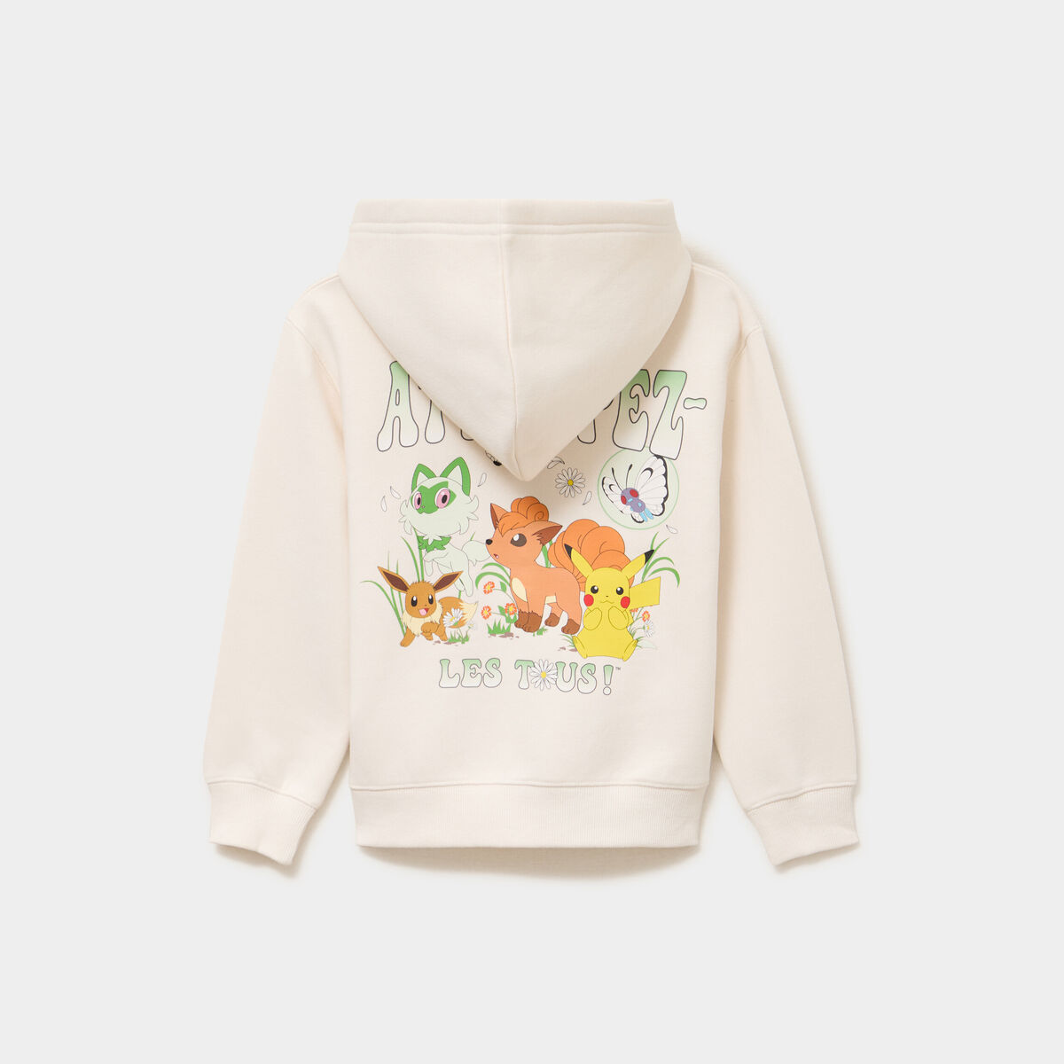 Sweat zipp&eacute; &agrave; capuche Pok&eacute;mon ivoire fille