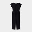 Combinaison pantalon jambes larges noir fille