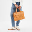 Sac rectangulaire bandoulière ajustable jaune moutarde femme