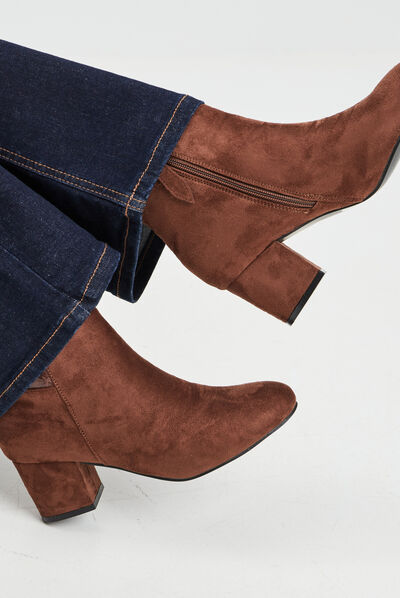 Bottines à talons marron femme