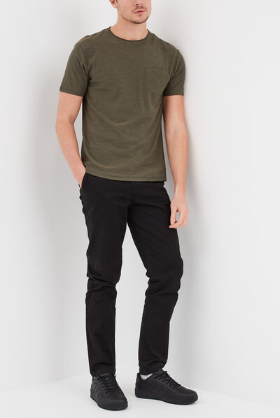 Pantalon chino noir homme
