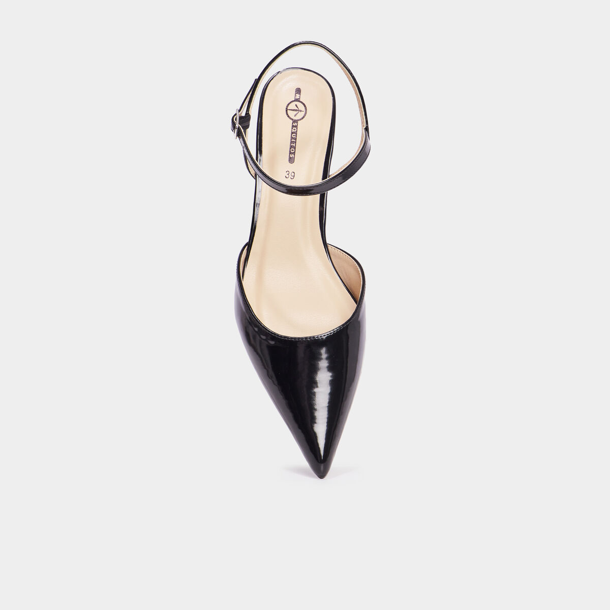 Escarpins vernis kitten heels noir femme