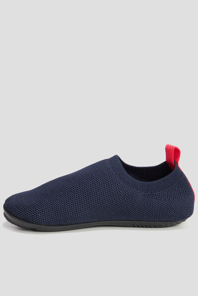 Chaussons slip on bleu marine garçon