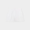 Short ample à pinces blanc femme