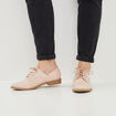 Derbies à lacets avec perforations rose femme