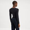 Body ajust&eacute; manches longues noir femme