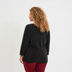 Pull manches 3/4 chauve-souris noir femme grande taille