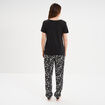 Ensemble pyjama pantalon t-shirt coton noir femme