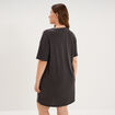 Chemise de nuit courte coton majoritaire gris clair femme grande taille