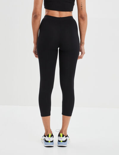 Legging élastiqué 7/8ème noir femme