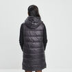 Doudoune longue sans manches noir femme