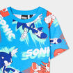 T-shirt manches courtes coton Sonic bleu garçon