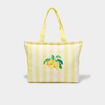 Sac cabas rectangulaire jaune femme