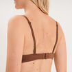 Soutien-gorge triangle bretelles fines marron femme