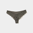 Tanga avec dentelle vert kaki femme