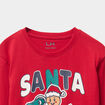 T-shirt de No&euml;l manches longues coton rouge gar&ccedil;on