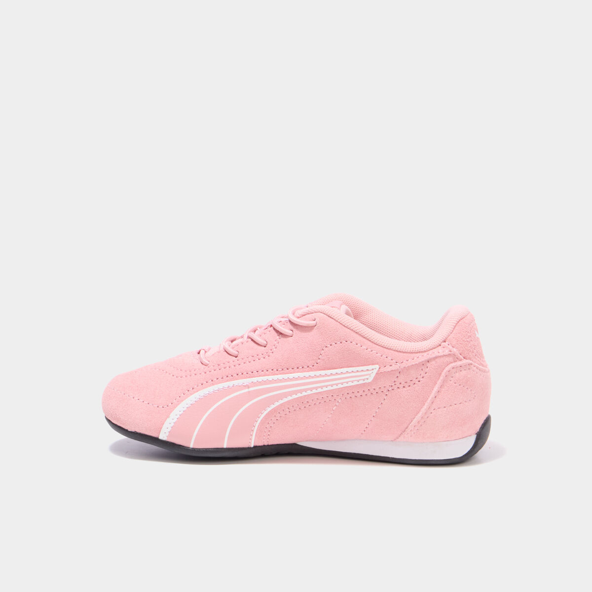 Tennis basses cuir Puma Catch SD rose poudr&eacute;e fille