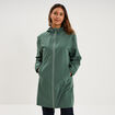 Parka longue imp&eacute;rm&eacute;able coupe-vent vert kaki femme