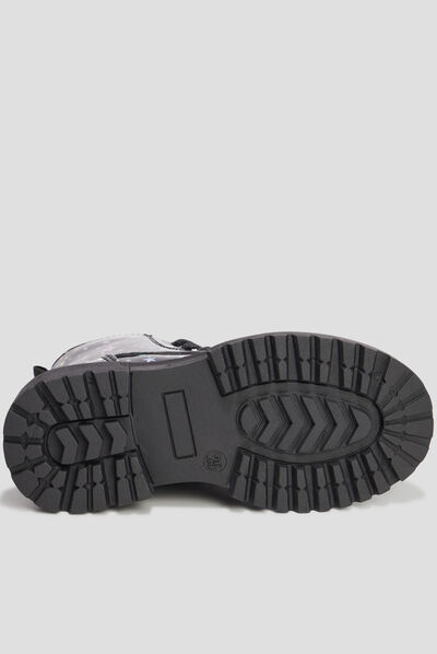 Bottines vernies semelles crantées noir fille