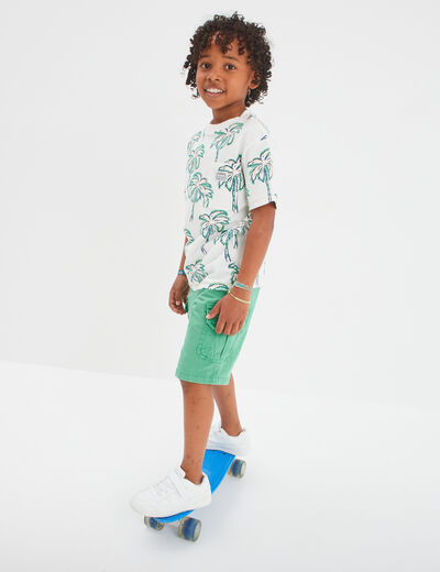 Short cargo vert garçon