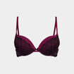Soutien-gorge dentelle maxi push-up rouge femme