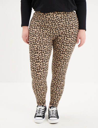 Legging en coton sable femme grande taille