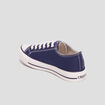Tennis en toile &agrave; lacets bleu marine femme