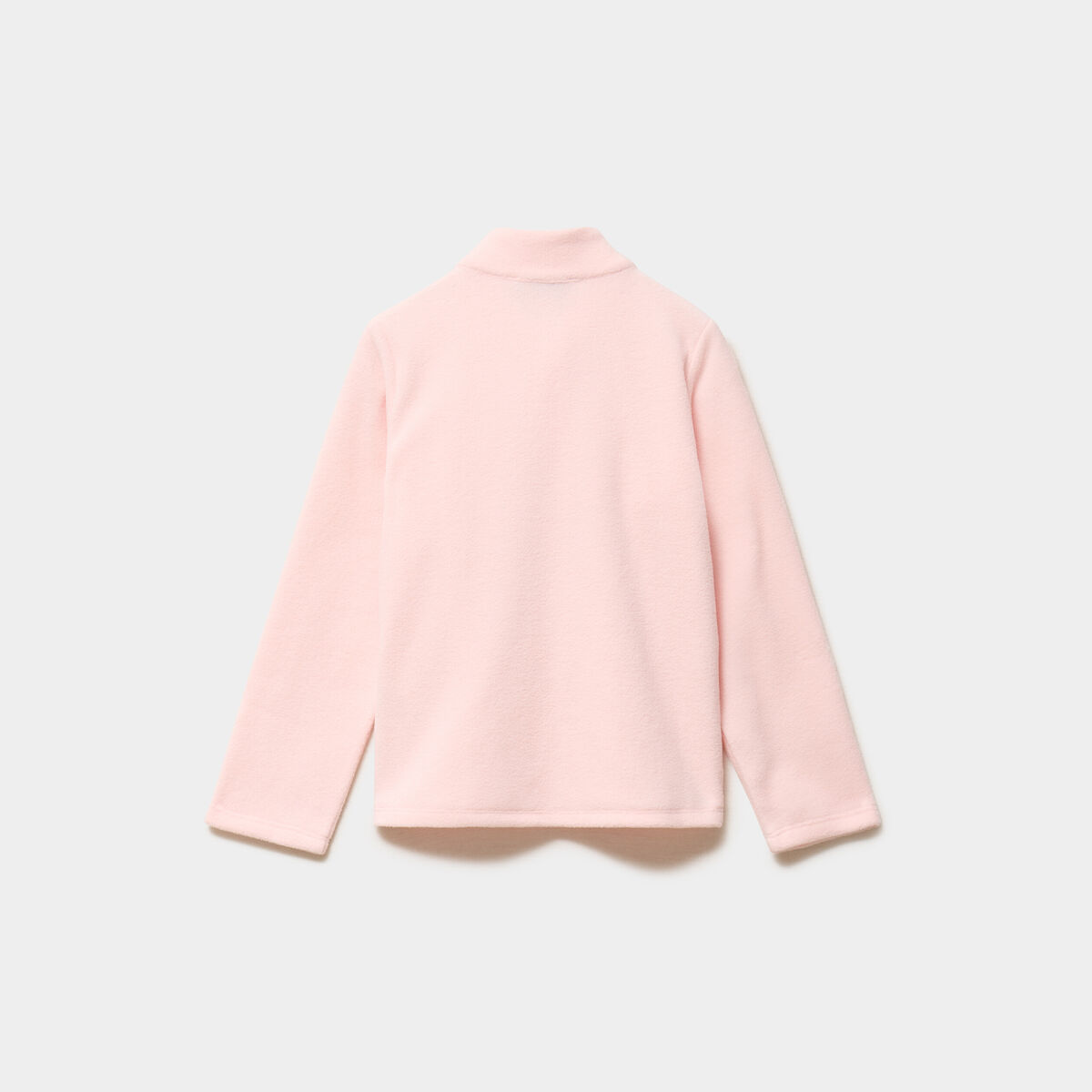 Sweat polaire col camionneur rose clair fille