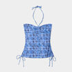Tankini de bain avec noeuds bleu femme