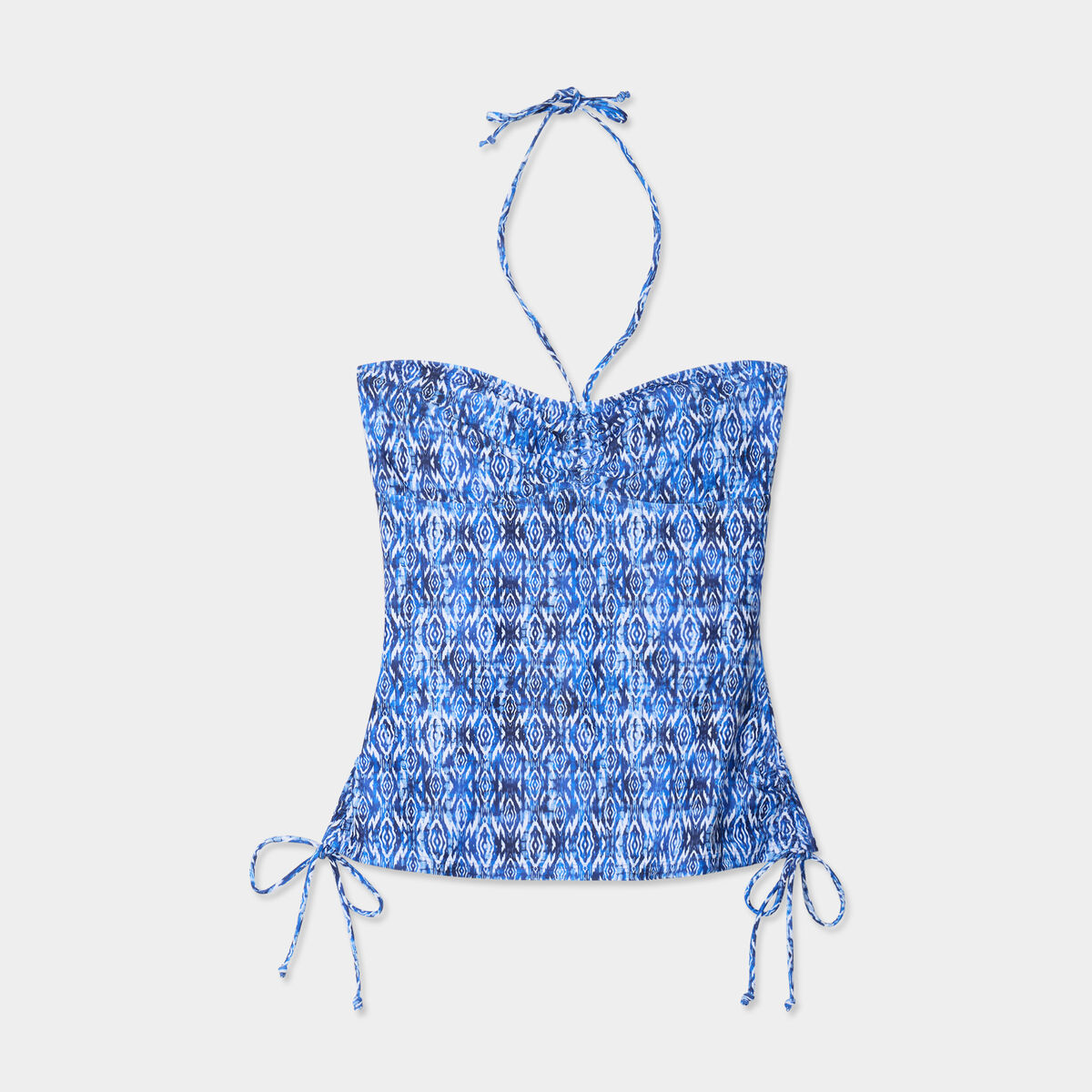 Tankini de bain avec noeuds bleu femme