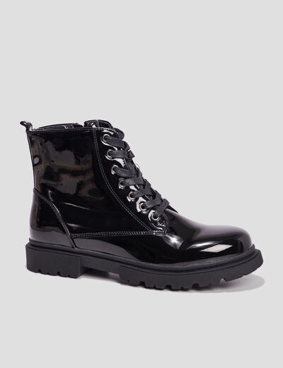 Bottines vernies zippées Liberto noir fille