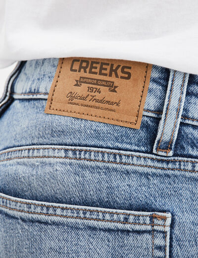 Jeans denim straight 5 poches Creeks denim triple stone homme