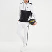 Pantalon de jogging stretch bandes côtés blanc homme