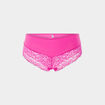 Shorty avec micro dentelle rose fushia femme