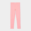 Legging long coton taille &eacute;lastiqu&eacute;e rose fille