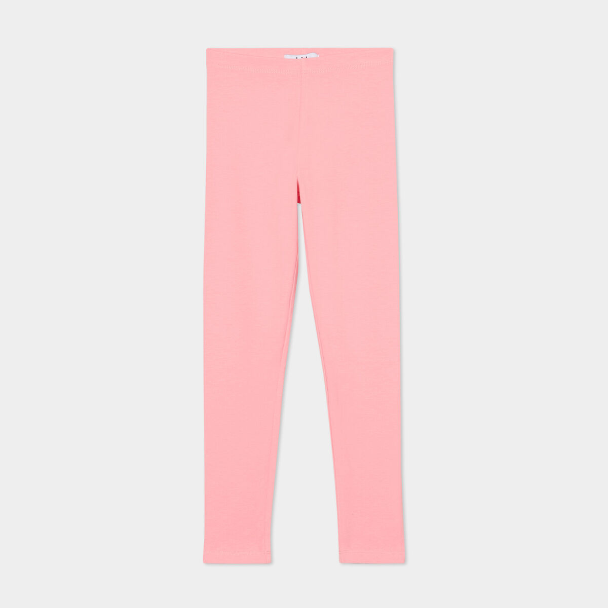 Legging long coton taille &eacute;lastiqu&eacute;e rose fille
