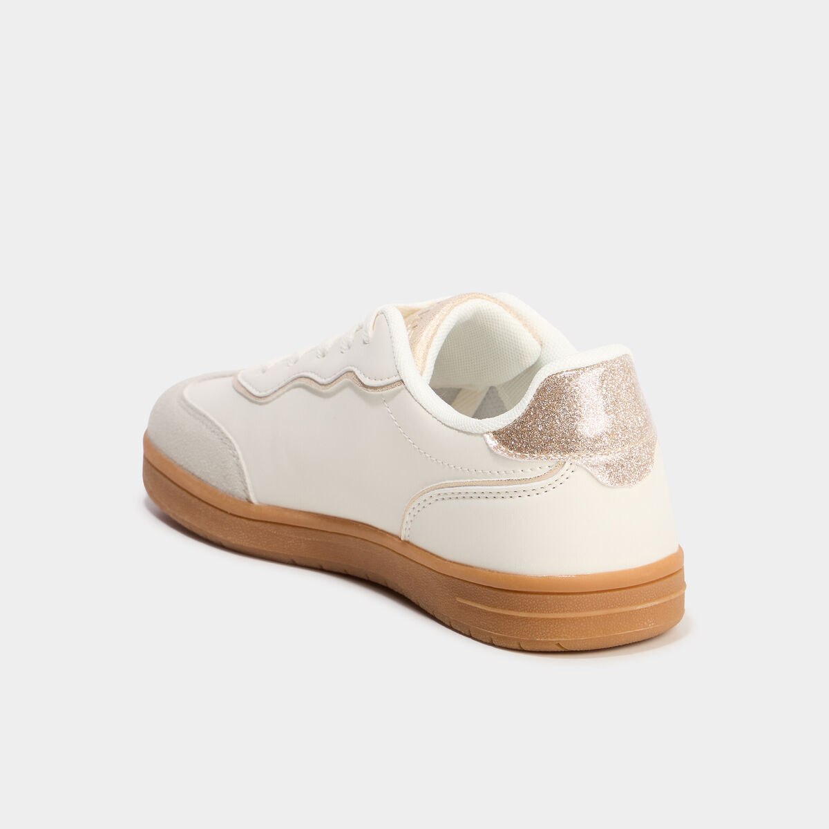 Tennis basses &agrave; lacets blanc fille