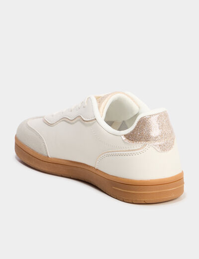 Tennis basses à lacets blanc fille