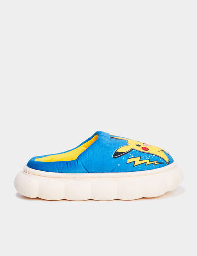 Chaussons mules Pokémon Pikachu bleu garçon