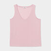 Débardeur col en V mauve femme