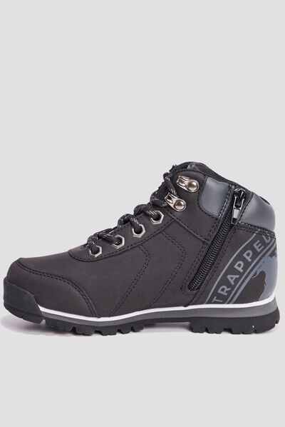 Bottines à lacets Trappeur Babino noir garçon