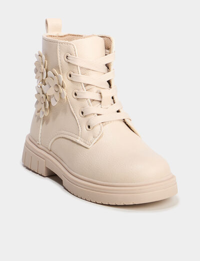 Boots à lacets sable fille